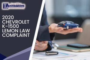 2020 Chevrolet K-1500 Lemon Law Complaint in Santa Cruz County
