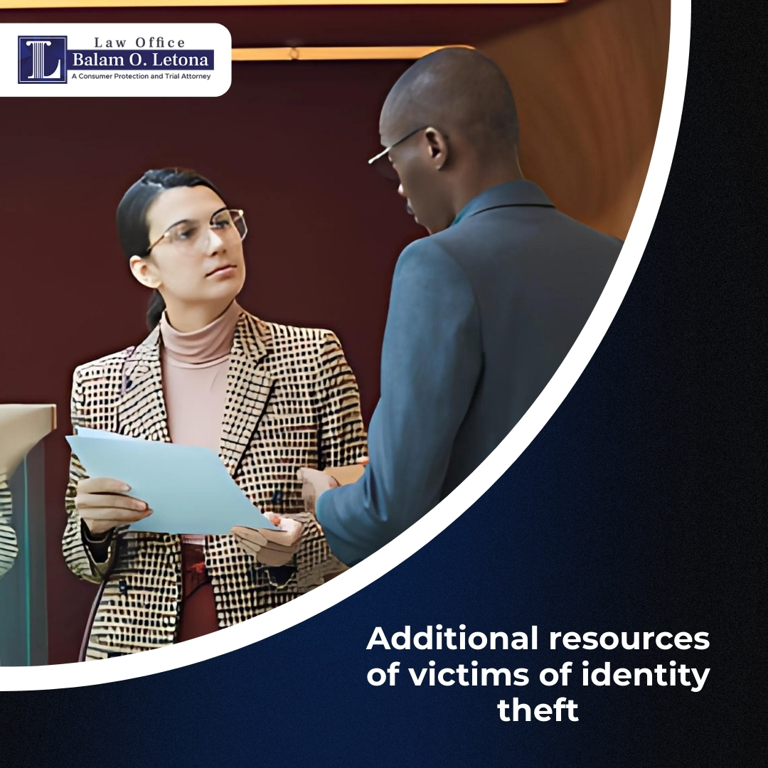 Additional resources of victims of identity theft
