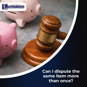 Can I dispute the same item more than once?