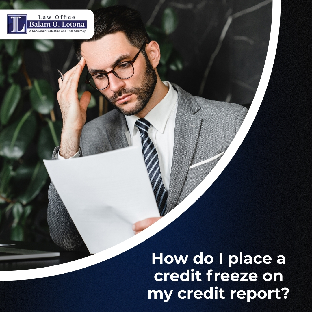 How do I place a credit freeze on my credit report?