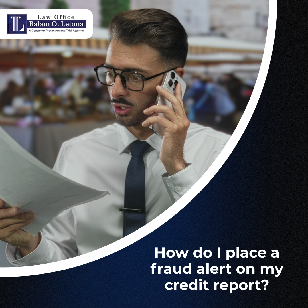 How do I place a fraud alert on my credit report?