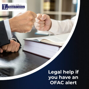 Legal help if you have an OFAC alert