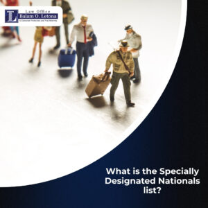 What is the Specially Designated Nationals list?